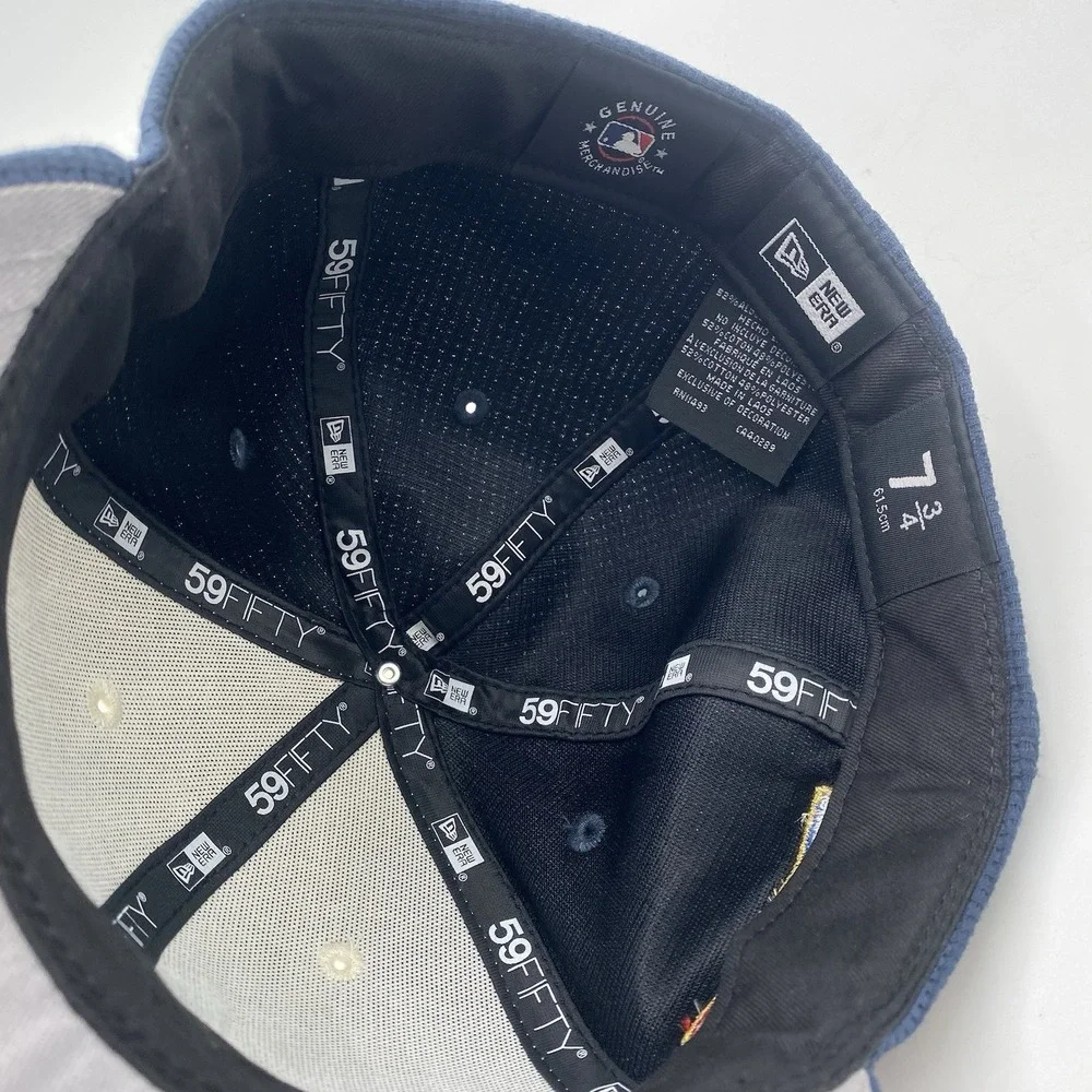 Chicago‎ Cubs Hat New Era 59fifty Fitted Size 7 3/4 Blue White Cleaned Flag VGC
